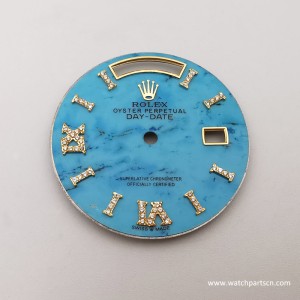 Top Quality Turquoise Watch Dial For Rolex Day Date 118238 18238 Fit to 3155 Movement, Aftermarket Watch Parts