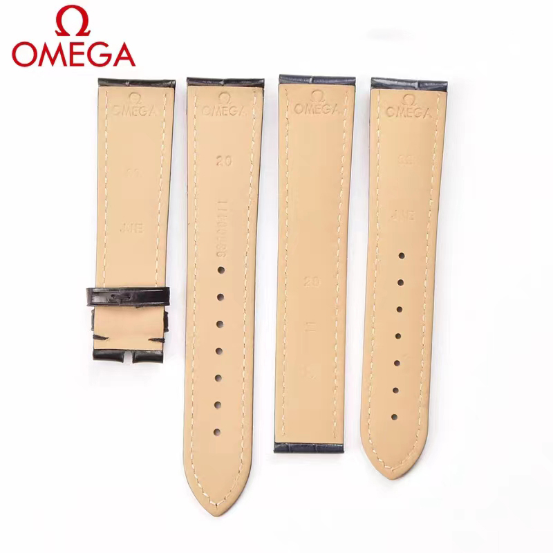 Top Genuine Alligator Watch Strap For Omega Speadmaster Seamaster DE VILLE Watches Aftermarket Watch Parts Replacements 