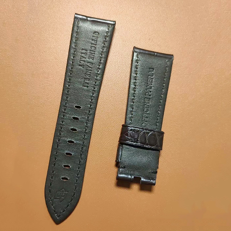 Top Genuine Alligator Leather Watch Strap For Panerai SUBMERSIBLE,LUMINOR,RADIOMIR Watches Aftermarket Watch Parts Replacements