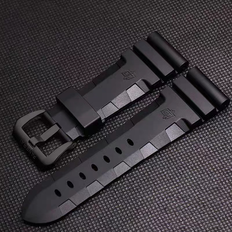 Top Rubber Watch Strap For Panerai Watches PAM111/441/1209, 24/26mm Aftermarket Watch Parts 