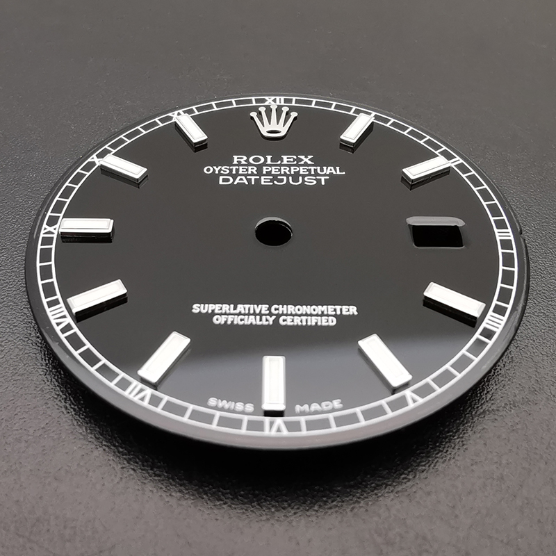 Black Watch Dial For 36mm Rolex Datejust 116234 Fits to 3135 Movement Aftermarket Watch Parts 