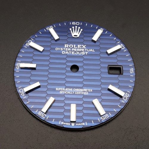 Blue Watch Dial For 41mm Rolex Datejust 126334, Fits to 3235 Movement Aftermarket Watch Parts 
