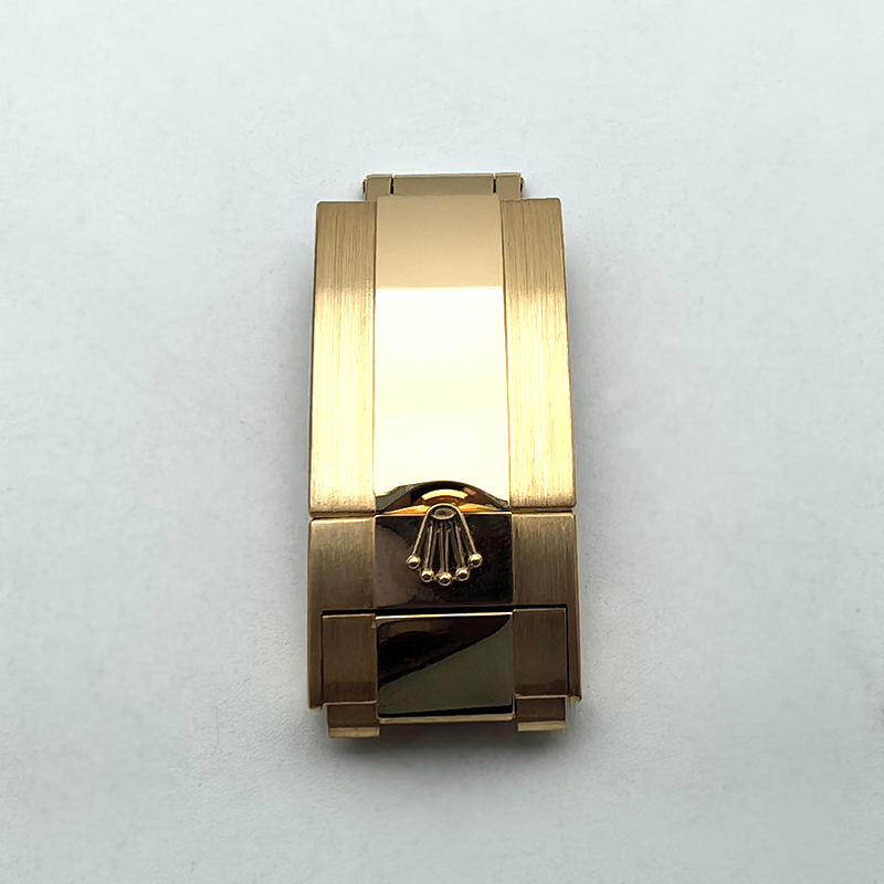 CNC Custom 18K Solid Gold Watch Clasp Buckle For Rolex Daytona Aftermarket Watch Parts