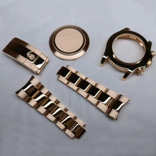 Customized 18K Solid Gold Watch Case and Bracelet For Rolex Daytona Cal.4130 Movement Aftermarket Watch Parts 