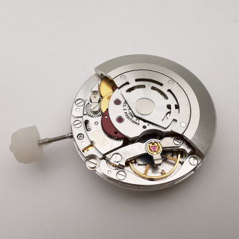 VSF Dandong 3135 Movement Modified with Original Rolex 3135 Blue Spring Balance and Balance Bridge