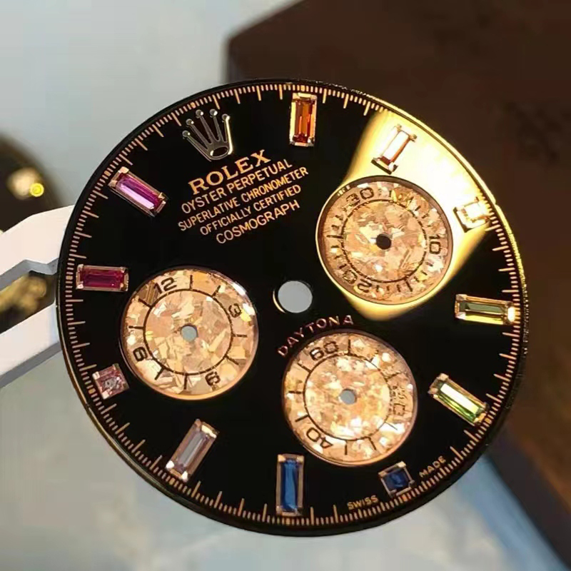 Rainbow Watch Dial for Rolex Daytona 116595 RBOW Fit 4130 Movement Aftermarket Watch Parts