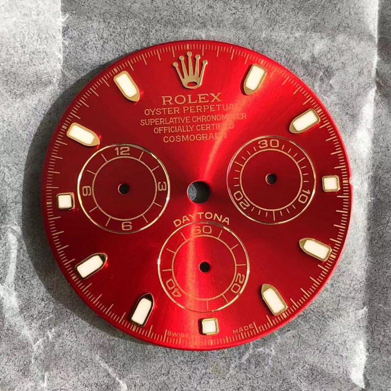 Red Watch Dial for Rolex Daytona 116508-0013 Fit 4130 Movement Aftermarket Watch Parts