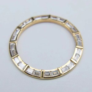 Customized 18K Solid Gold Watch Bezel with Moissanite For Rolex Daytona 116508 Aftermarket Watch Parts