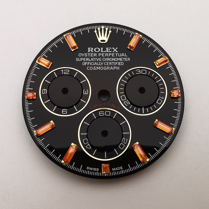 Watch Dial For Rolex Daytona Pumpkin Fit to 4130 Movement Aftermarket Watch Parts 