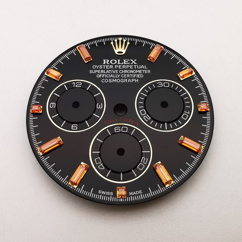 Watch Dial For Rolex Daytona Pumpkin Fit to 4130 Movement Aftermarket Watch Parts