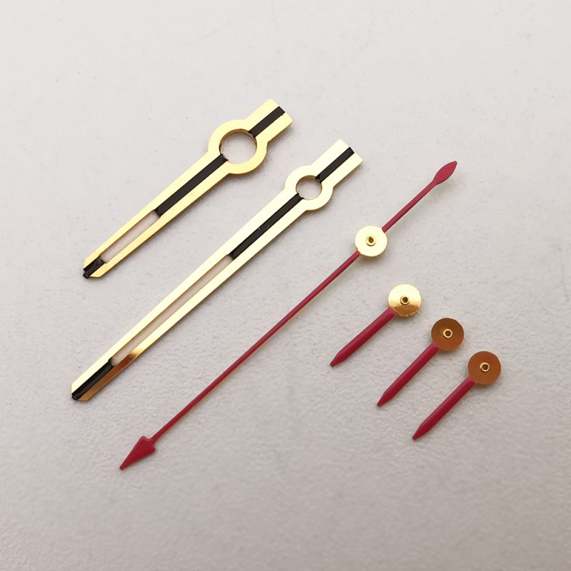 Gold and Red Color Watch Hand Set For Rolex Daytona 116519 Fit Cal. 4130 Movement Aftermarket Watch Parts 