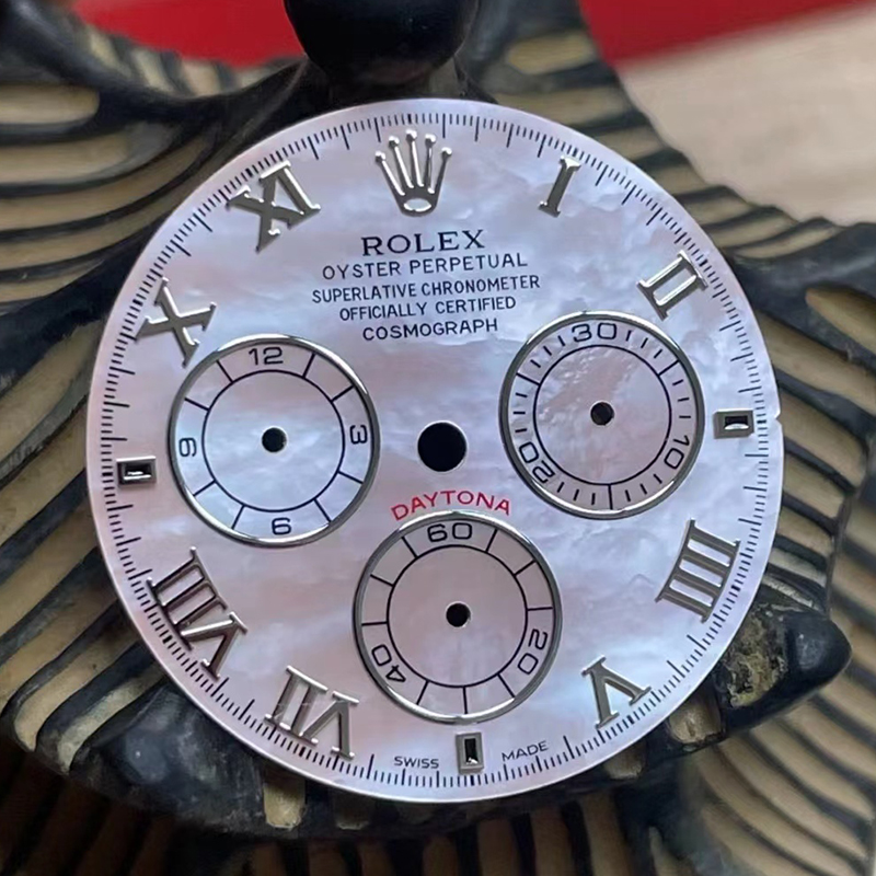 Pink Mother of Pearl Watch Dial For Rolex Daytona Watches Fit 4130 Movement Aftermarket Watch Parts